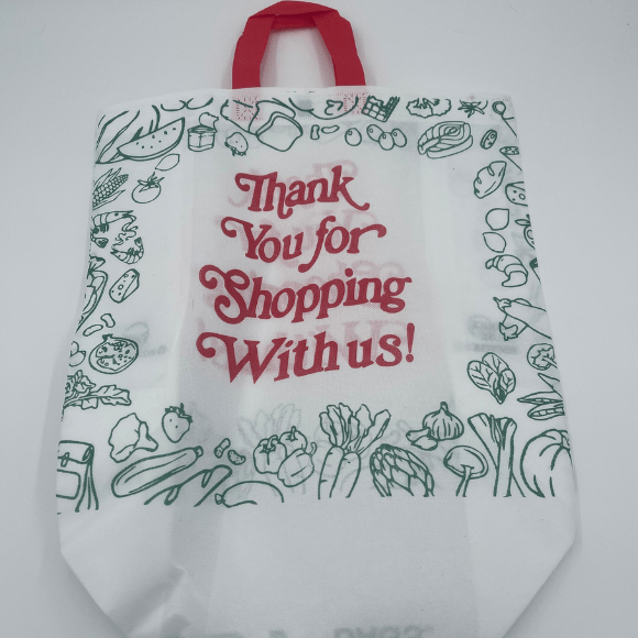 Box Non - Woven Bags 14.5 width x 6.25 depth x 18 height, Thank You Bags - Jet Paper Bags