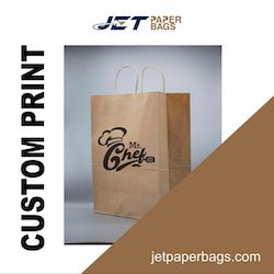 BROWN Paper Bags with Twisted Handles - ZARA - 15" x 10" x 12H" - Jet Paper Bags