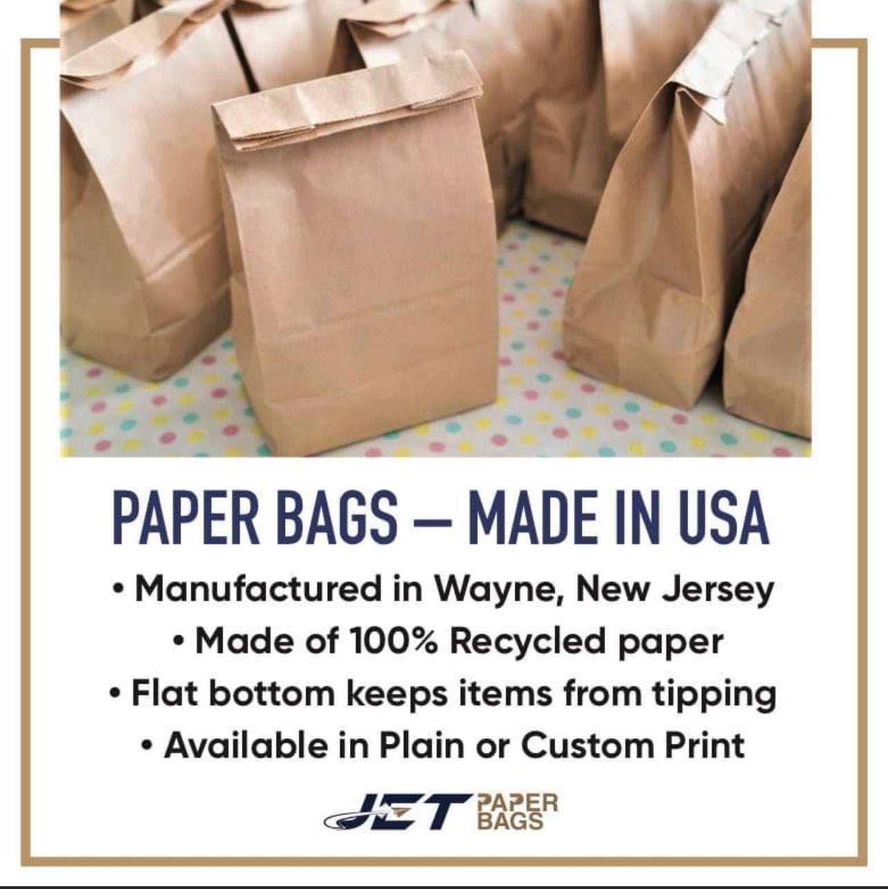 Brown Paper Bags: Durable, Eco - Friendly, Made in USA - Size 16 - Jet Paper Bags