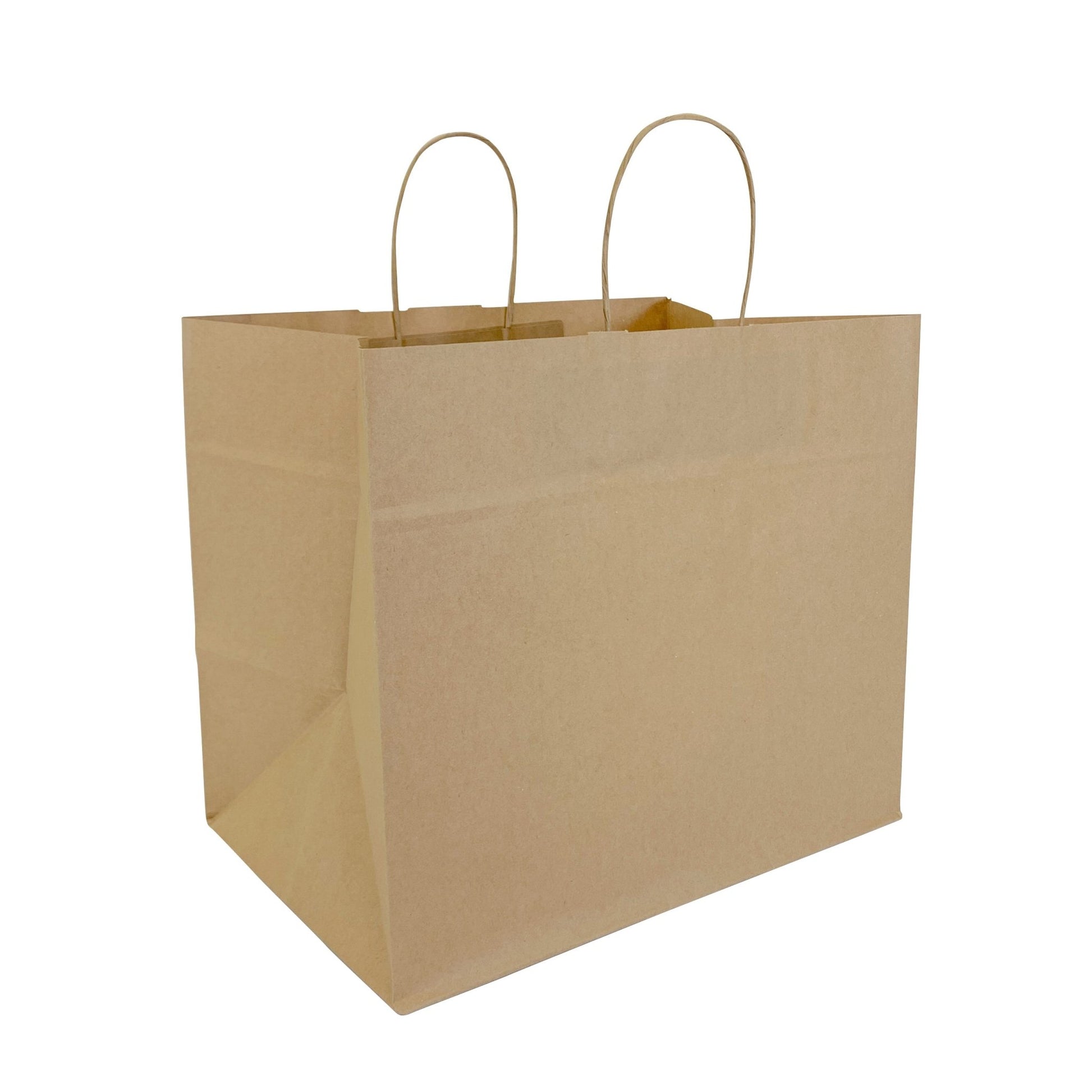 BROWN Paper Bags with Twisted Handles - ZARA - 15" x 10" x 12H" - Jet Paper Bags
