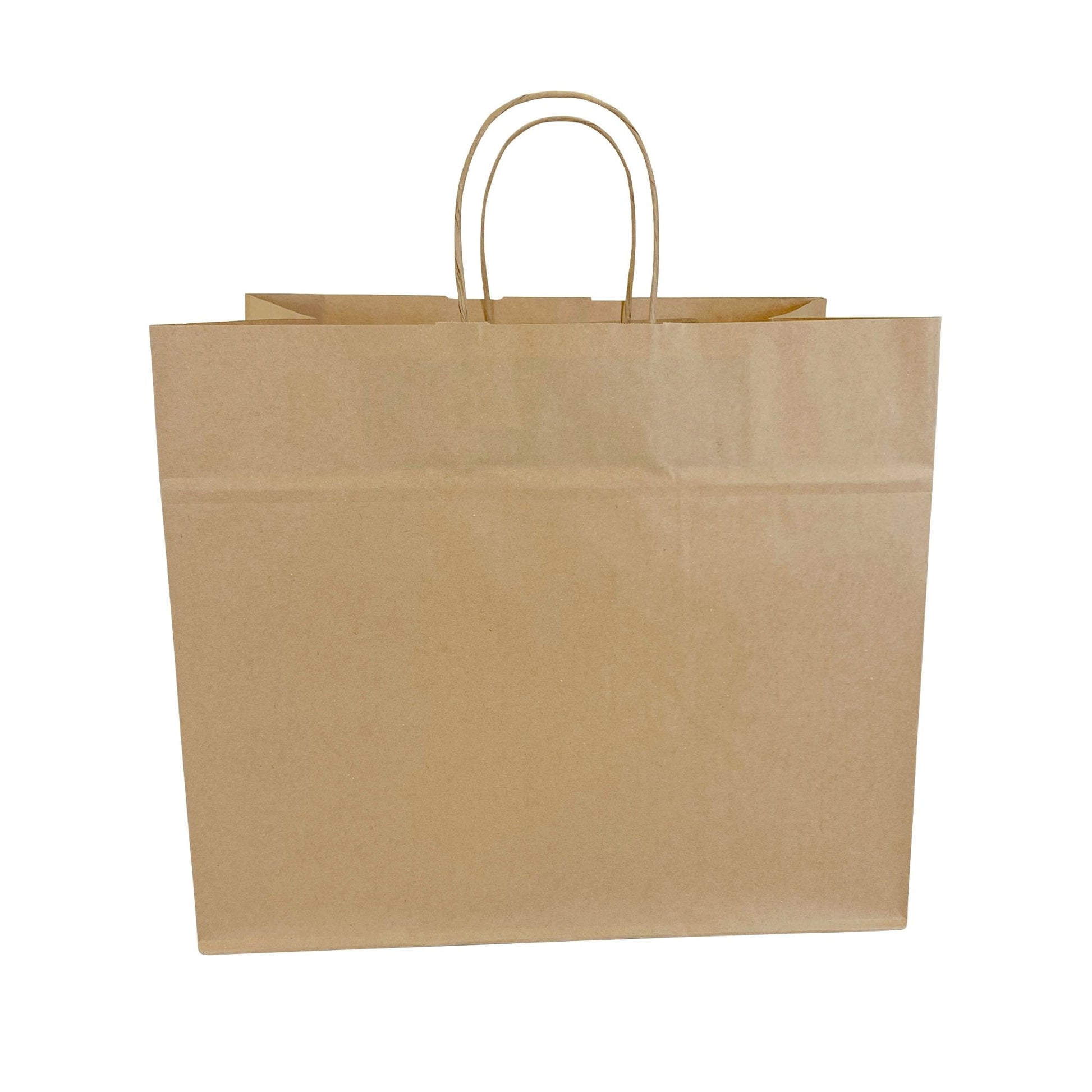 BROWN Paper Bags with Twisted Handles - ZARA - 15" x 10" x 12H" - Jet Paper Bags