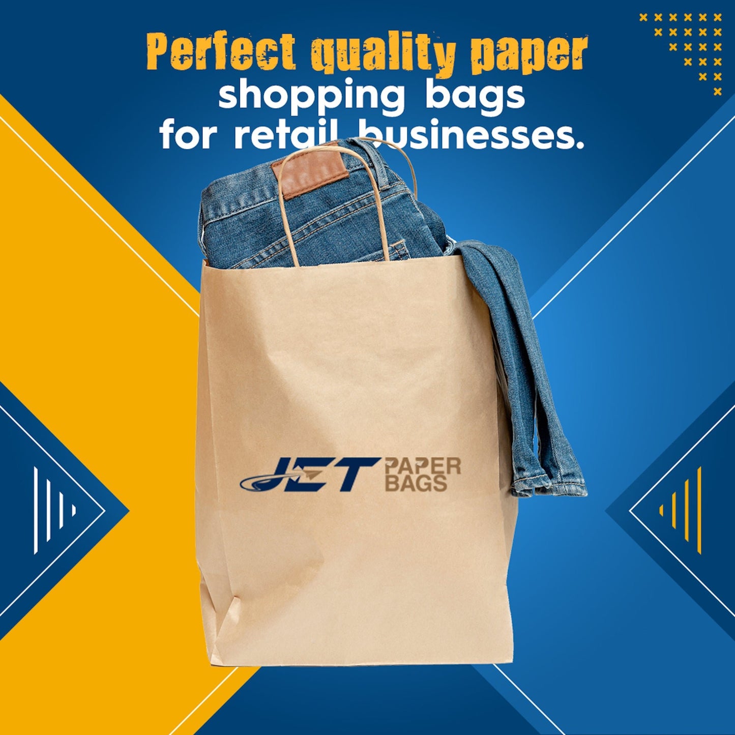 Extra Large Paper Bags with Twisted Handles - NINA - 18x7x18 - Jet Paper Bags