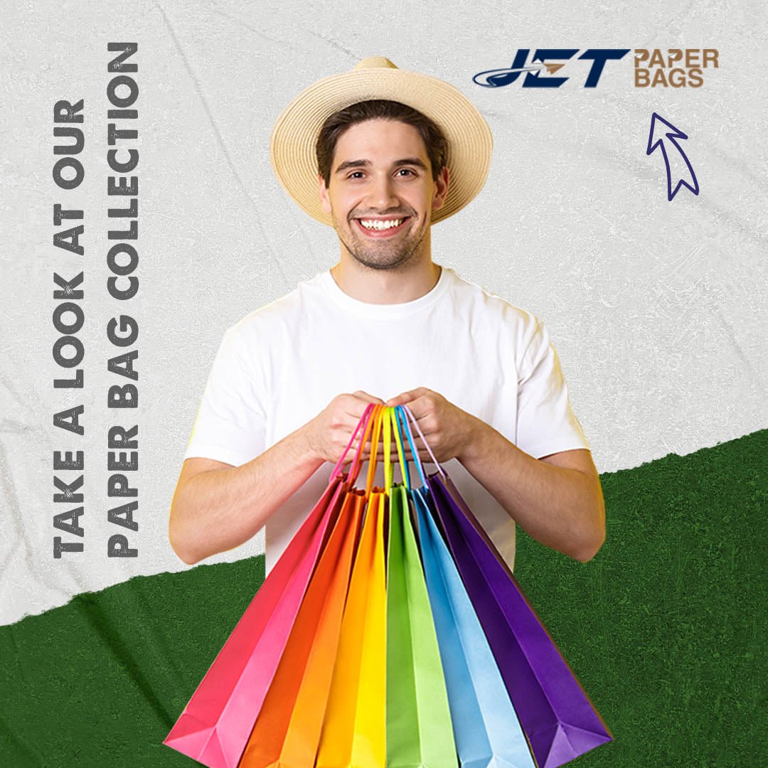 GREEN Colored Paper Bags with Twisted Handles - 10" x 5" x 12H“ - Jet Paper Bags