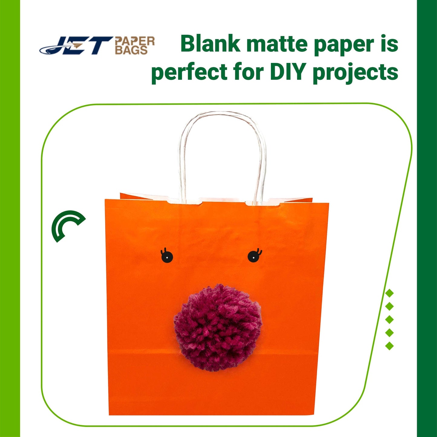 ORANGE Colored Paper Bag with Twisted Handles - 10" x 5" x 12H“ - Jet Paper Bags