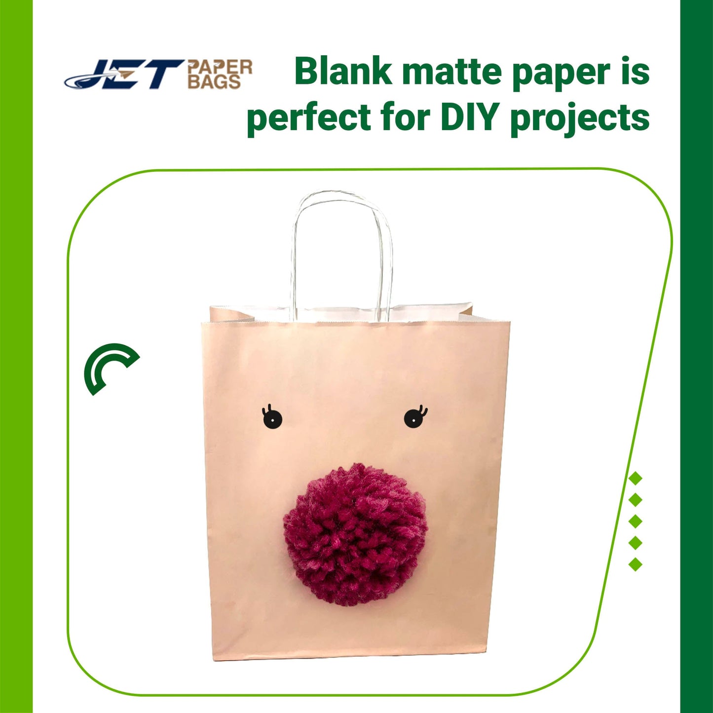 PINK Colored Paper Bags with Twisted Handles - 10" x 5" x 12H" - Jet Paper Bags