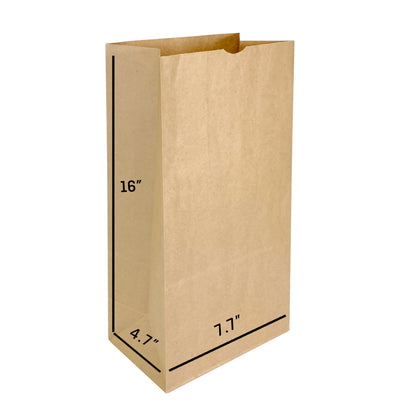 Brown Paper Bags: Durable, Eco-Friendly, Made in USA - Size #16