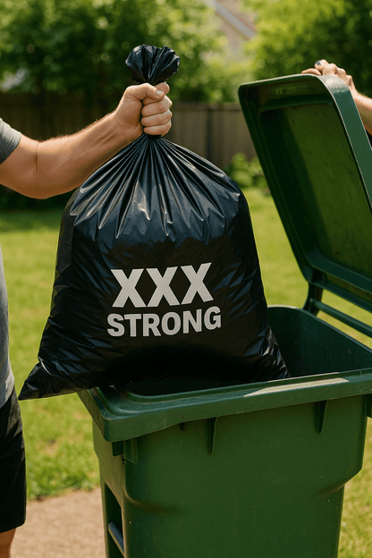 55 Gallon XXX Strong Black Trash Bags – Heavy Duty Contractor Grade (50 & 100 PCS) - Jet Paper Bags