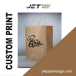 BROWN Paper Bags with Twisted Handles -TARA- 11" x 7" x 12" H