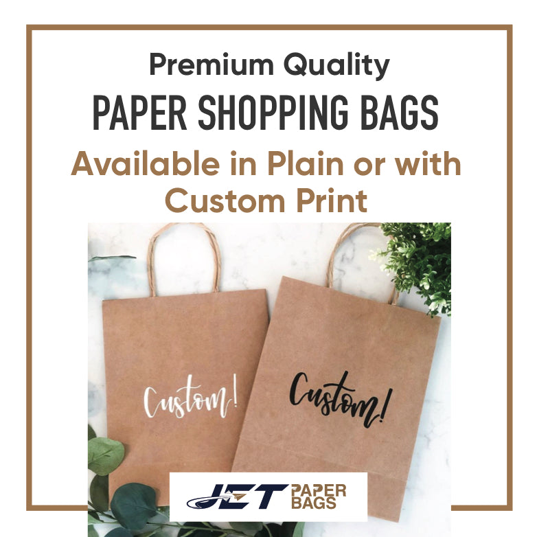 BROWN Economic Paper Bags with FLAT Handles - LEO -11x6x11.5