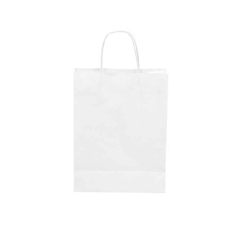8" x 4" x 9"H Paper Bags with Twisted Handles -BORA-