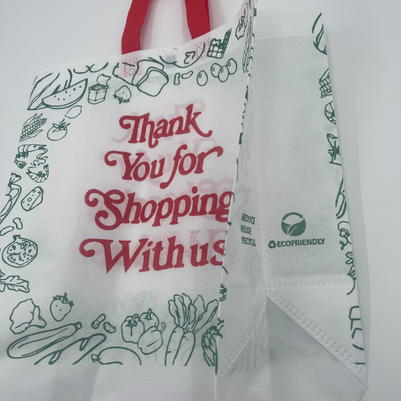 Box Non-Woven Bags 14.5 width x 6.25 depth x 18 height, Thank You Bags