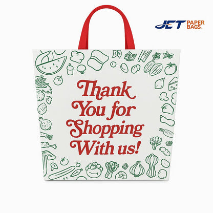 Box Non - Woven Bags 14.5 width x 6.25 depth x 18 height, Thank You Bags - Jet Paper Bags