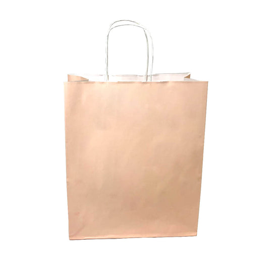 PINK Colored Paper Bags with Twisted Handles - 10" x 5" x 12H"