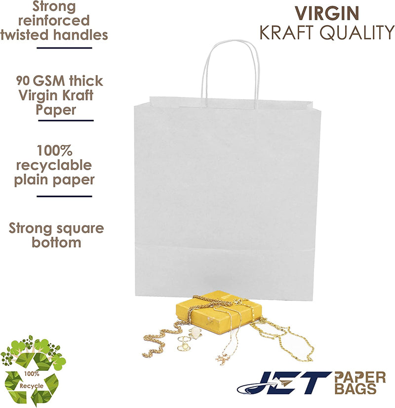 11" x 7" x 12"H Paper Bags with Twisted Handles - DINA-