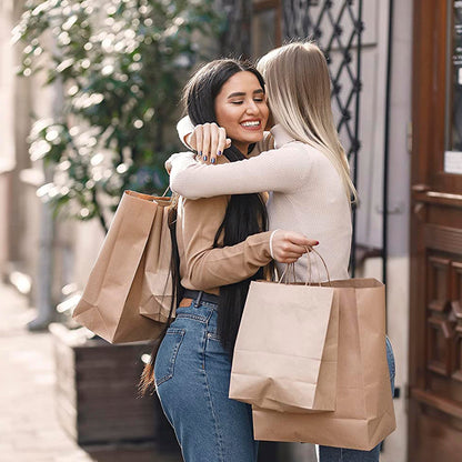 BROWN Paper Bags with Twisted Handles -LOLA-16" x 6" x 12"H