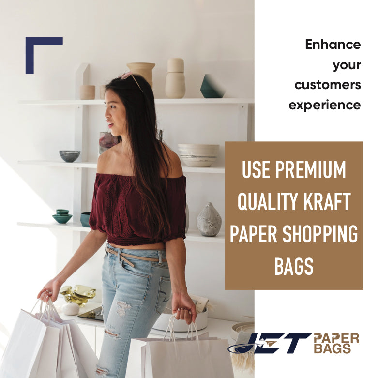 WHITE Paper Bags with Twisted Handles -HYDI-15" x 10" x 12" H