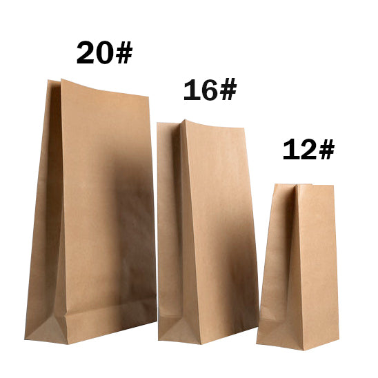 Brown Paper Bag Grocery Bags 12# 16# 20# shoppaperbags.com