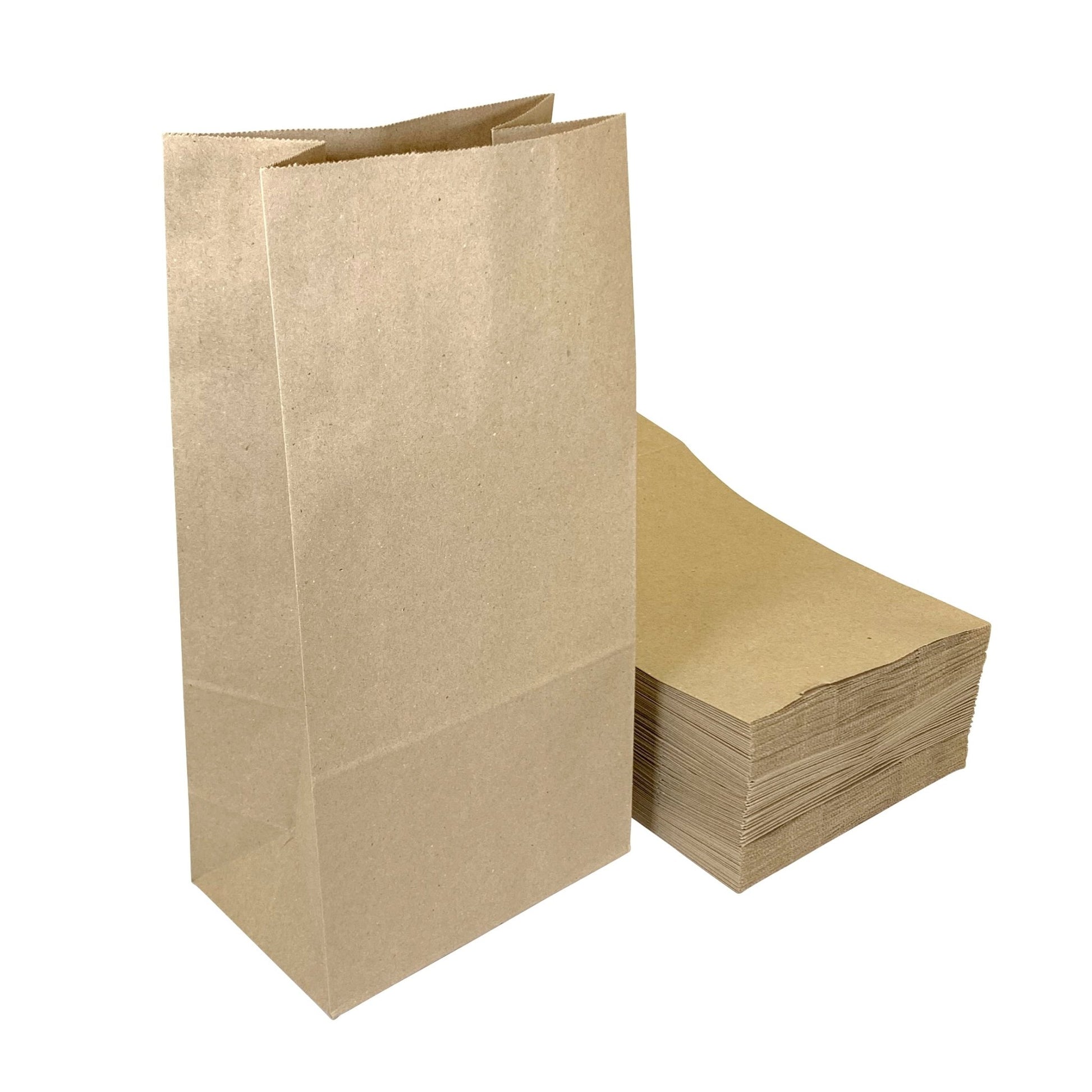 Brown Grocery Paper Bags, SOS Bags, Lunch Bags 12 - 7" x 4.5" x 13.75" - Jet Paper Bags