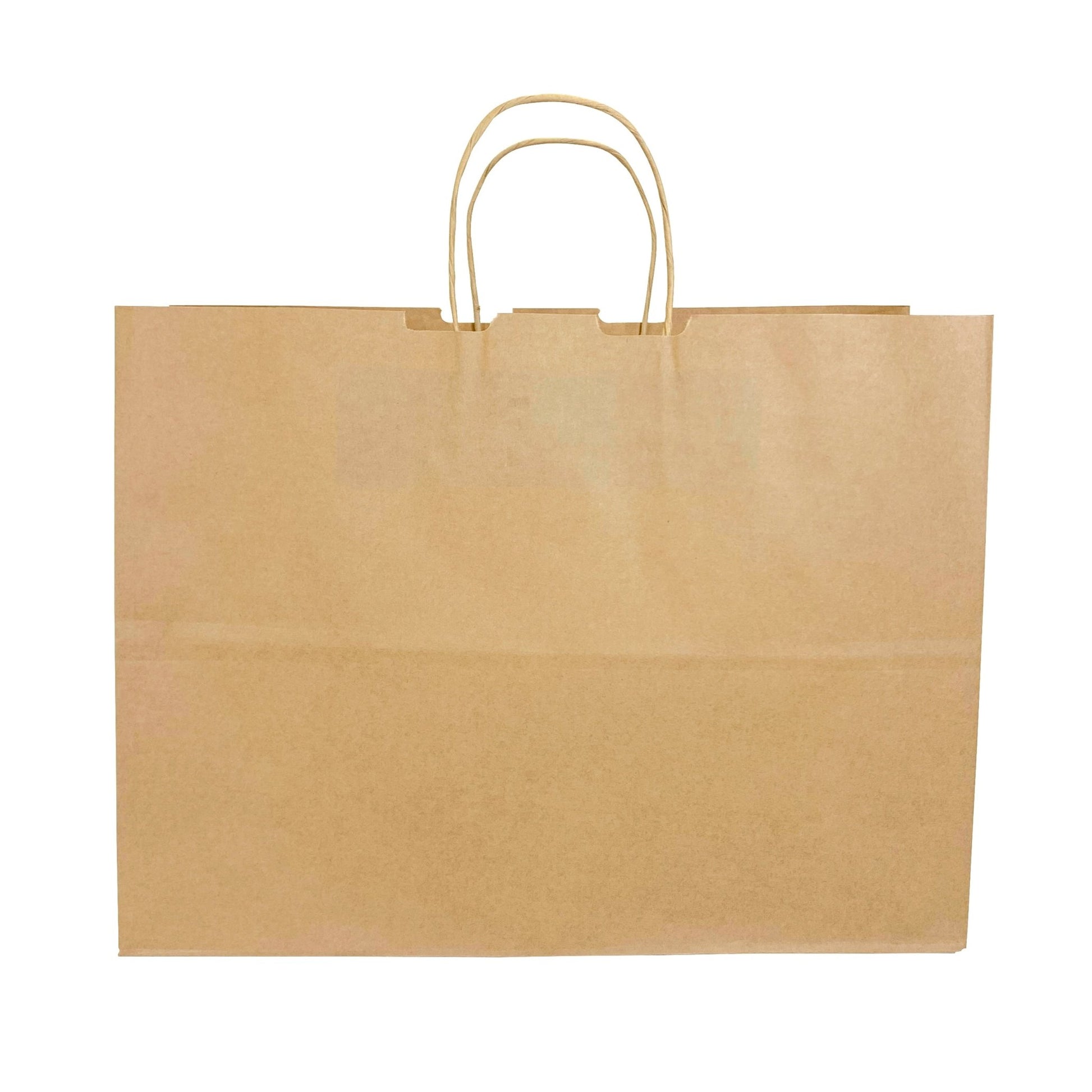 BROWN Paper Bags with Twisted Handles - LOLA - 16" x 6" x 12"H - Jet Paper Bags