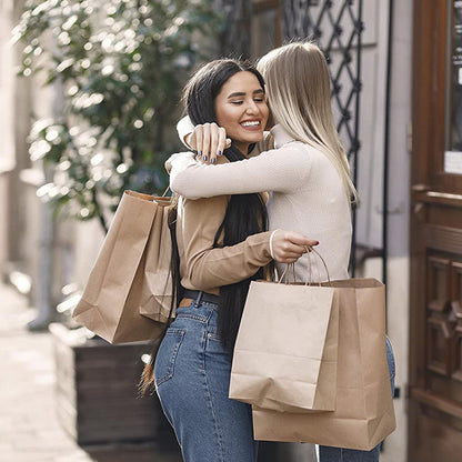 BROWN Paper Bags with Twisted Handles - LOLA - 16" x 6" x 12"H - Jet Paper Bags