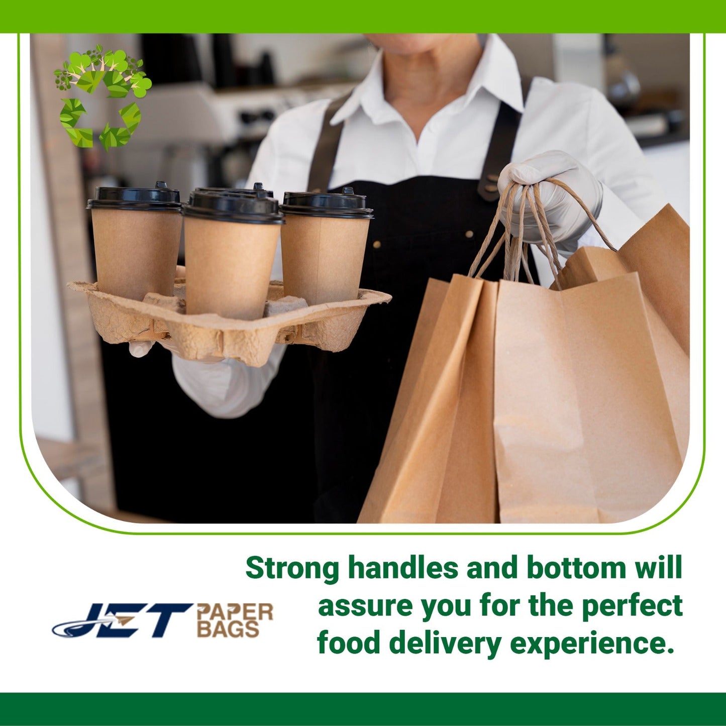 BROWN Small Paper Bags with Twisted Handles - MIMI - 8" x 4" x 9H" - Jet Paper Bags