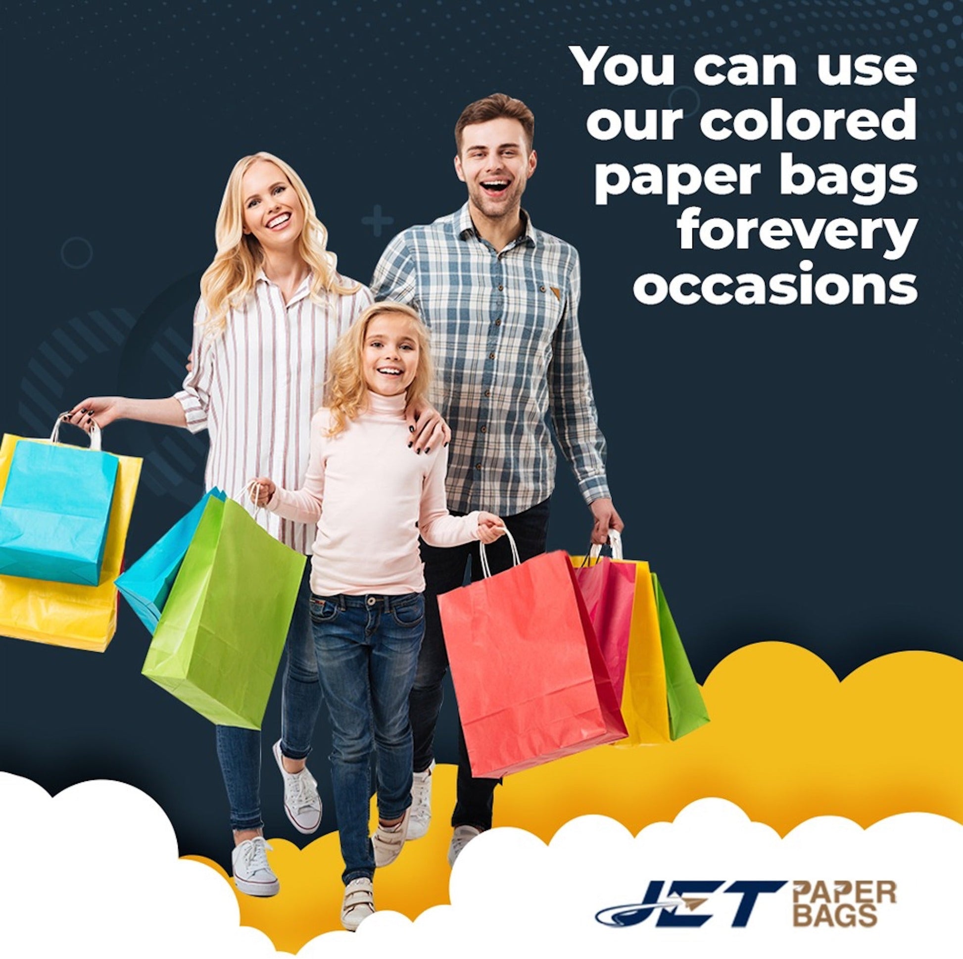 GOLD Colored Paper Bags with Twisted Handles - 10" x 5" x 12H“ - Jet Paper Bags