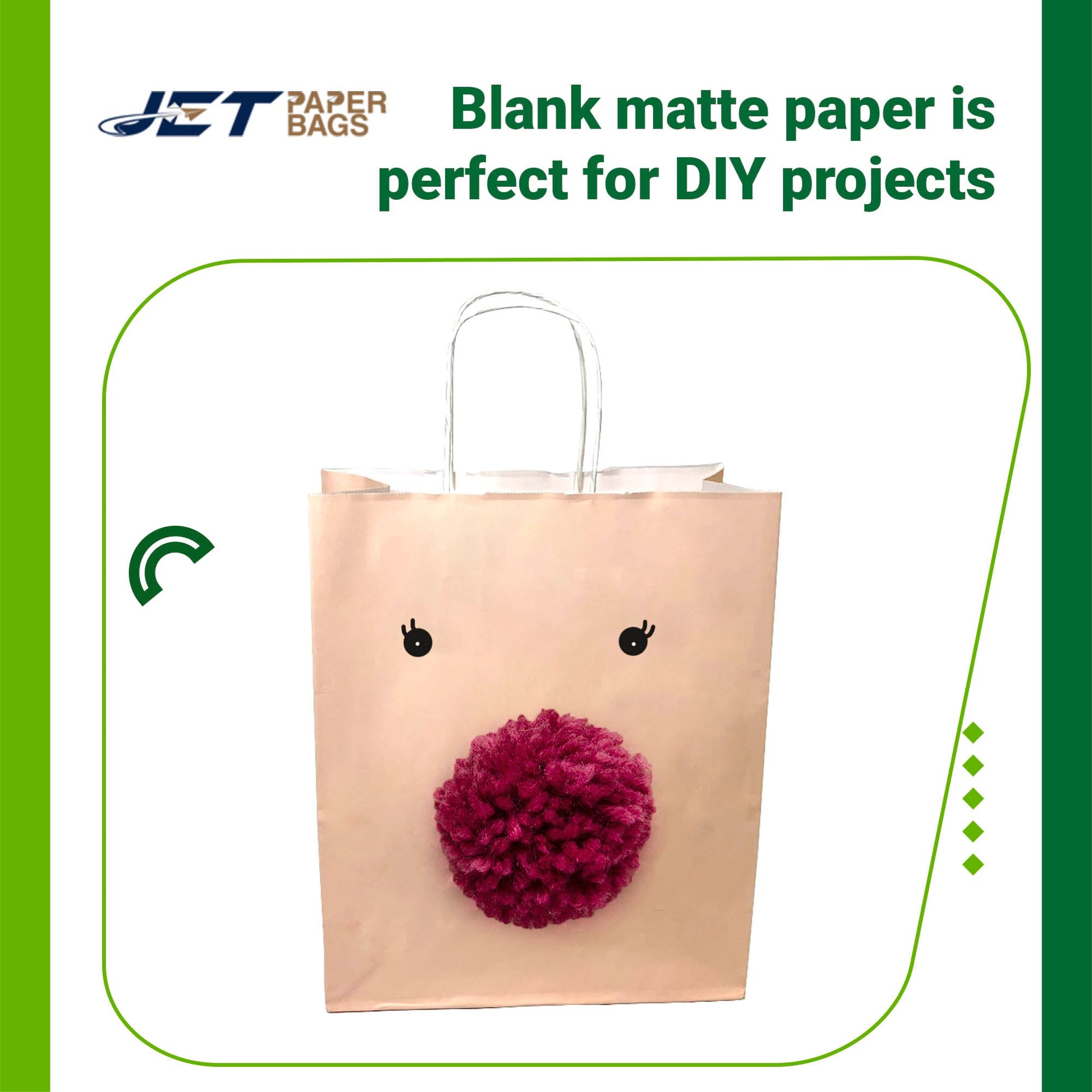 PINK Colored Paper Bags with Twisted Handles - 10" x 5" x 12H" - Jet Paper Bags